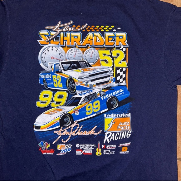 Ken Schrader Federated Auto Parts Racing XL T-Shirt NASCAR - Picture 2 of 3